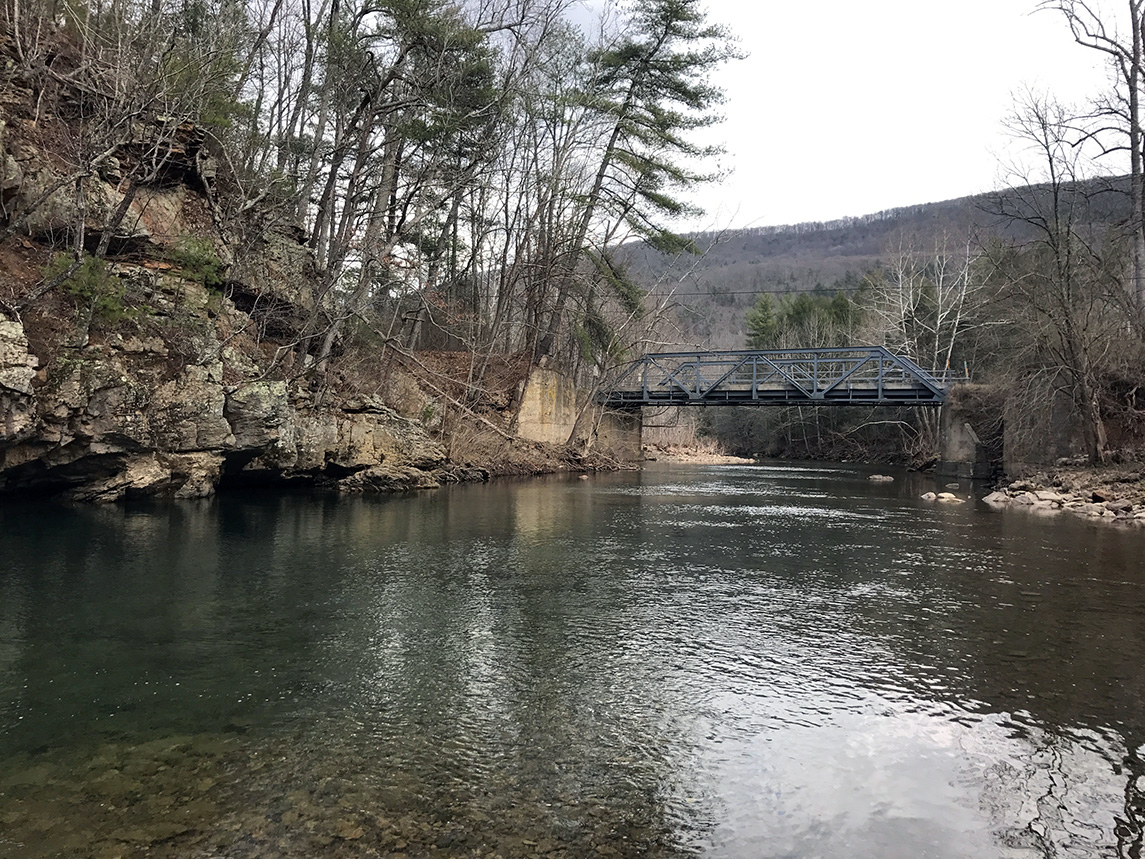 Looking downstream toward Rt. 159 at the Aquarium Pool.