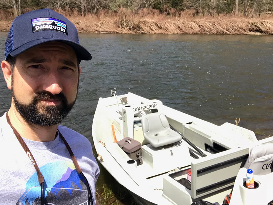 Getting ready to launch the ClackaCraft at the Shehawkin boat ramp.