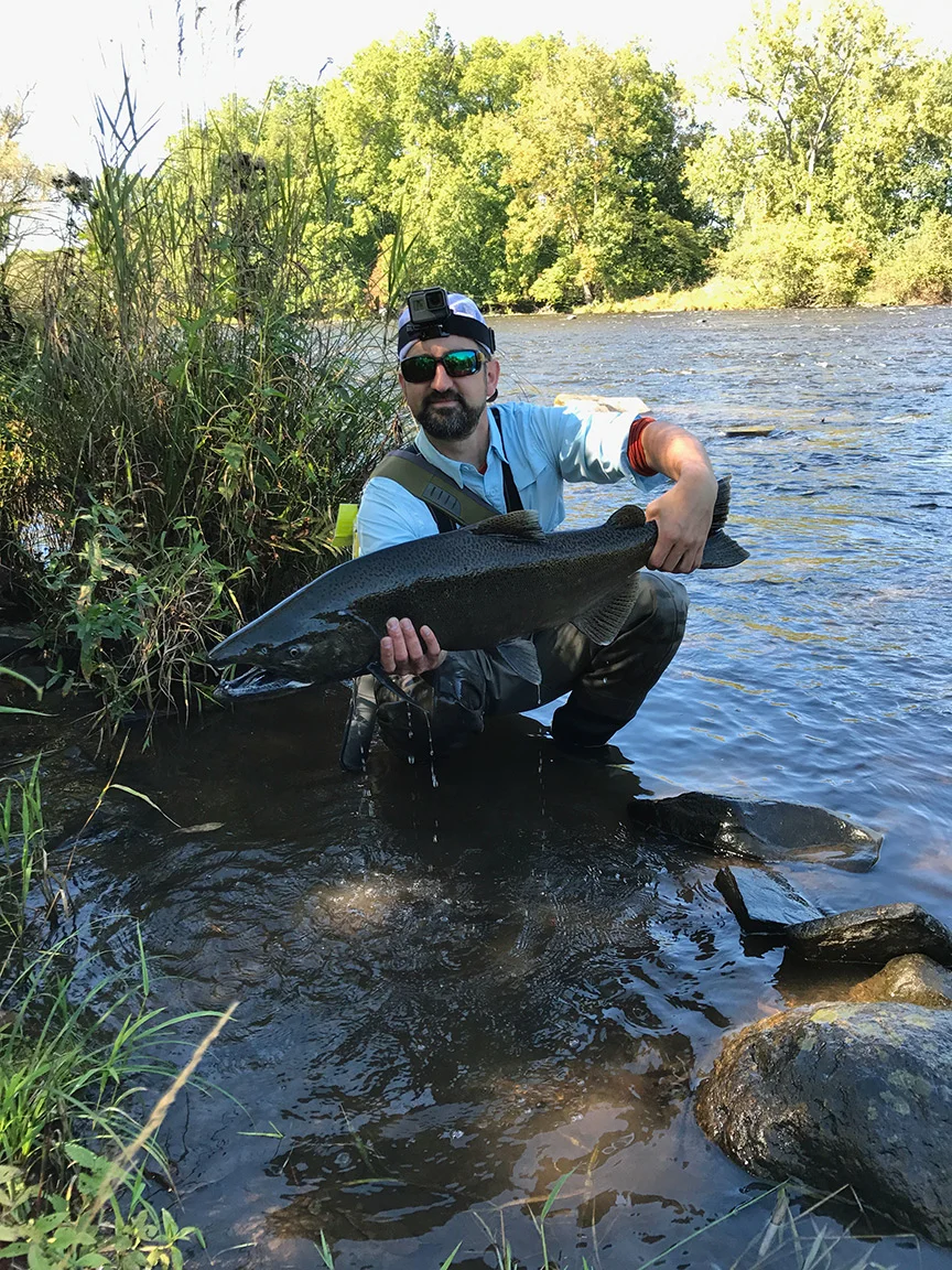 A giant King salmon that took me for a long walk down the river.