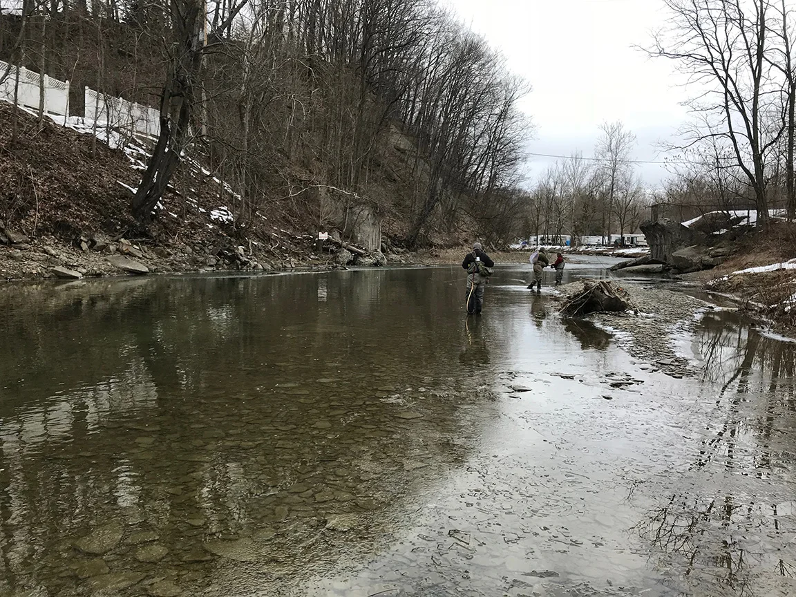 The large hole at Folly's End Campground on Elk Creek.