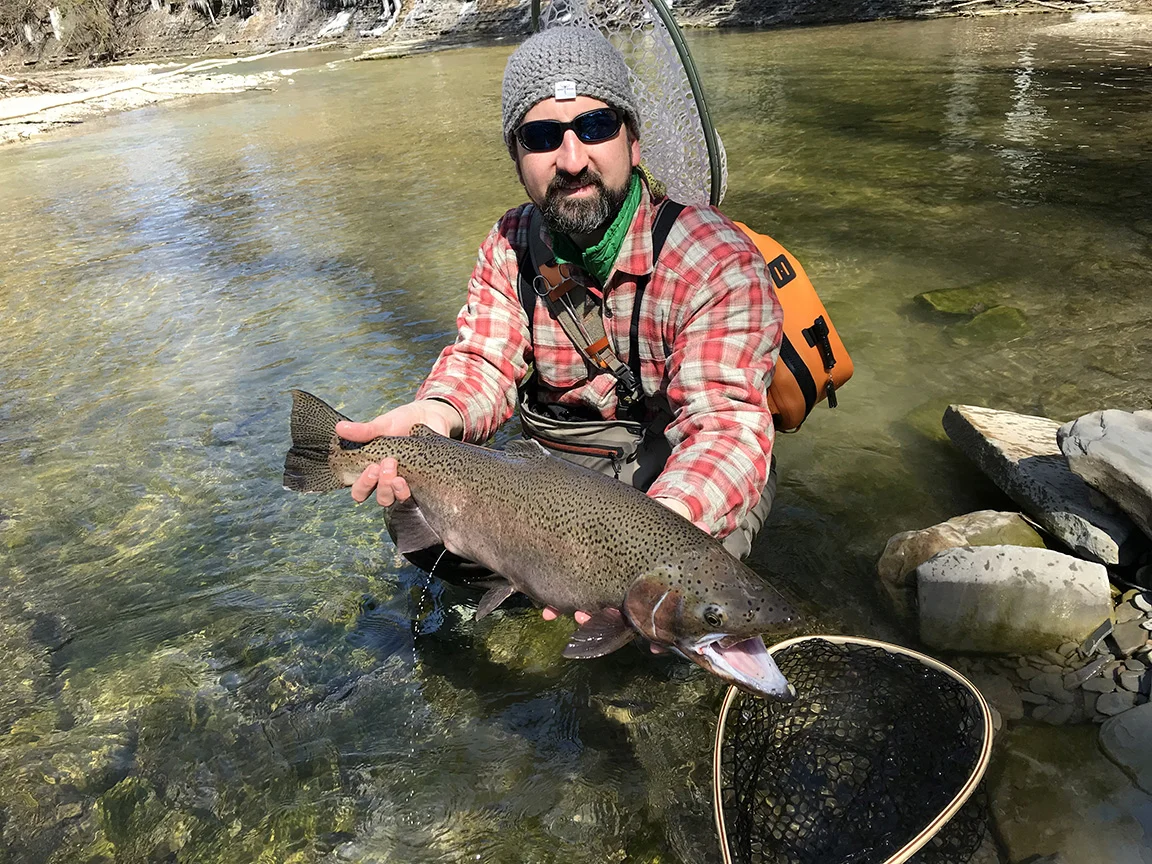 The 27" buck I caught on 20 Mile Creek on Sunday morning.