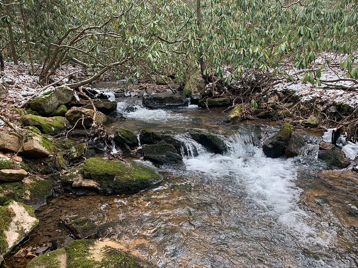 A beautiful waterfall and plunge pool on Rattling Run.