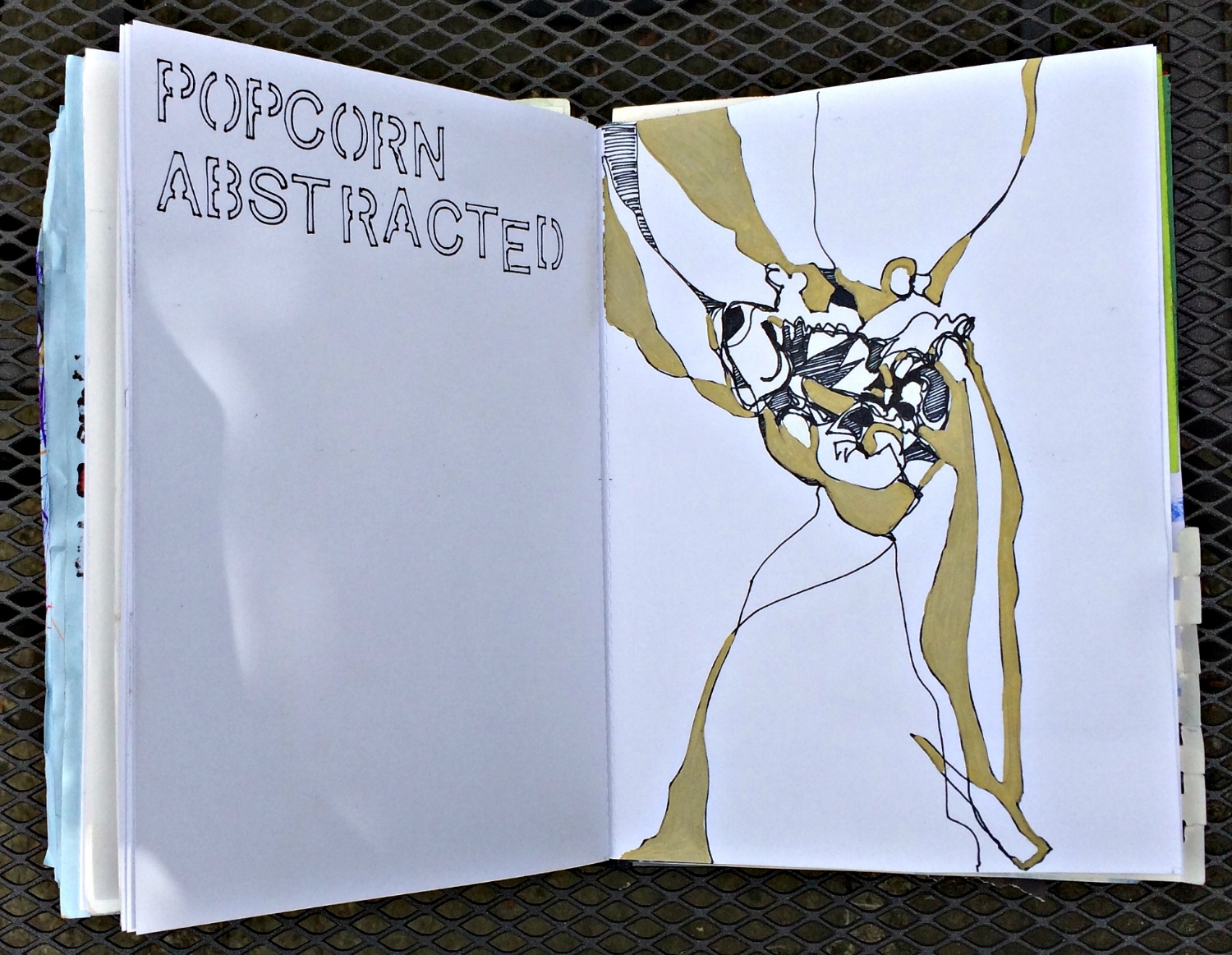 Sketchbook: popcorn as abstract inspiration