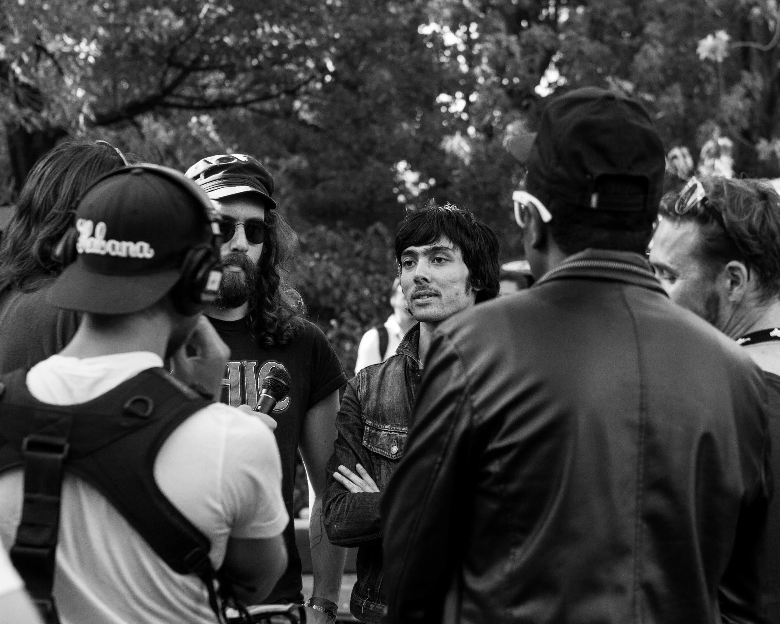 Justice, backstage at Osheaga