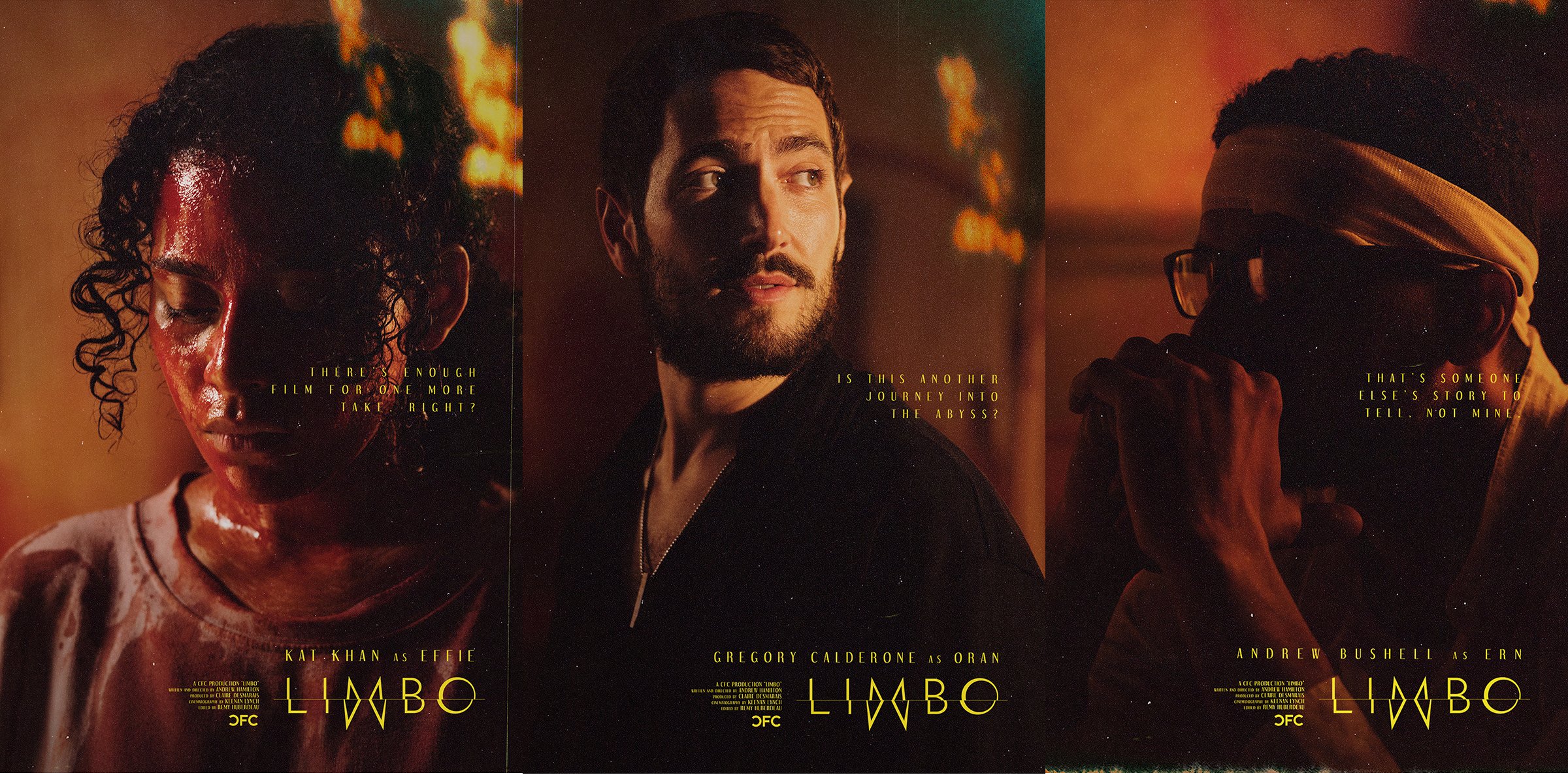 LIMBO, character posters (Canadian Film Centre)