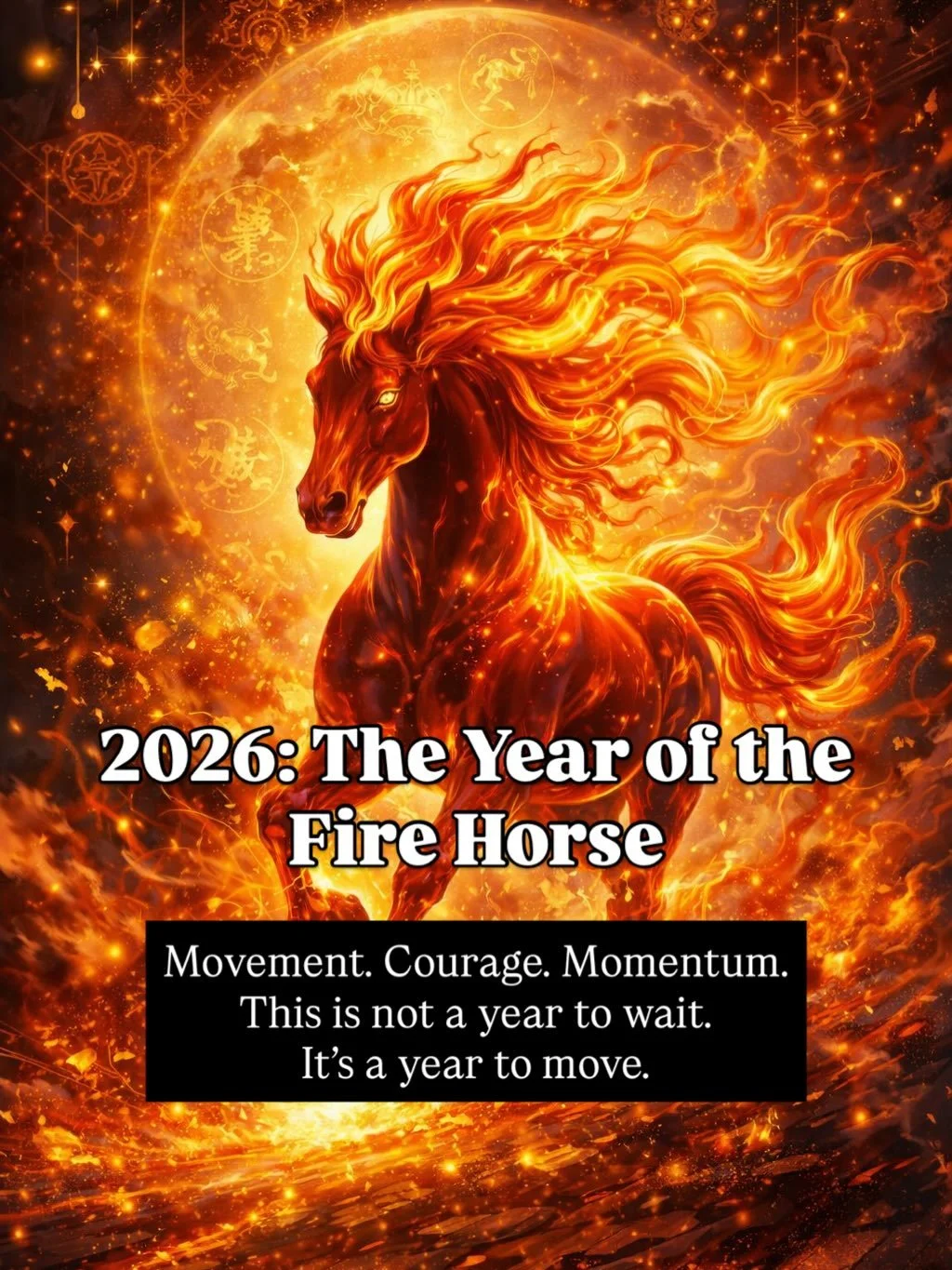 🔥 2026 is the Year of the Fire Horse and it&rsquo;s a turning point year.

This energy is about momentum, courage, and aligned action - not waiting for certainty, but trusting yourself enough to move.

Collectively, we&rsquo;re being pushed out of s