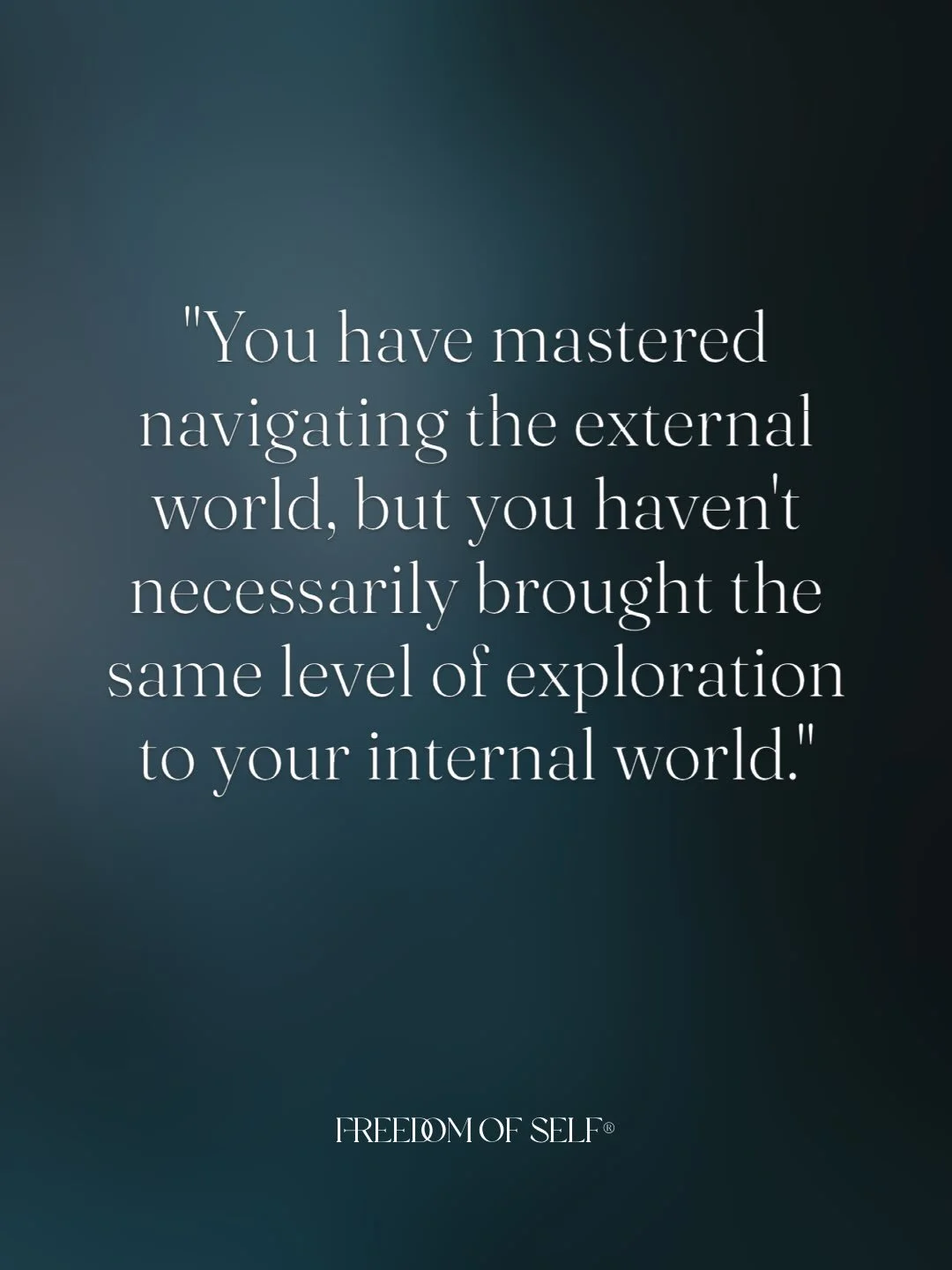 You didn&rsquo;t get here by accident.

You mapped the terrain, built the systems, made the calls nobody else would make. 
External world: conquered. ✔️ 

But somewhere along the way, &ldquo;figuring yourself out&rdquo; got filed under things you&rsq
