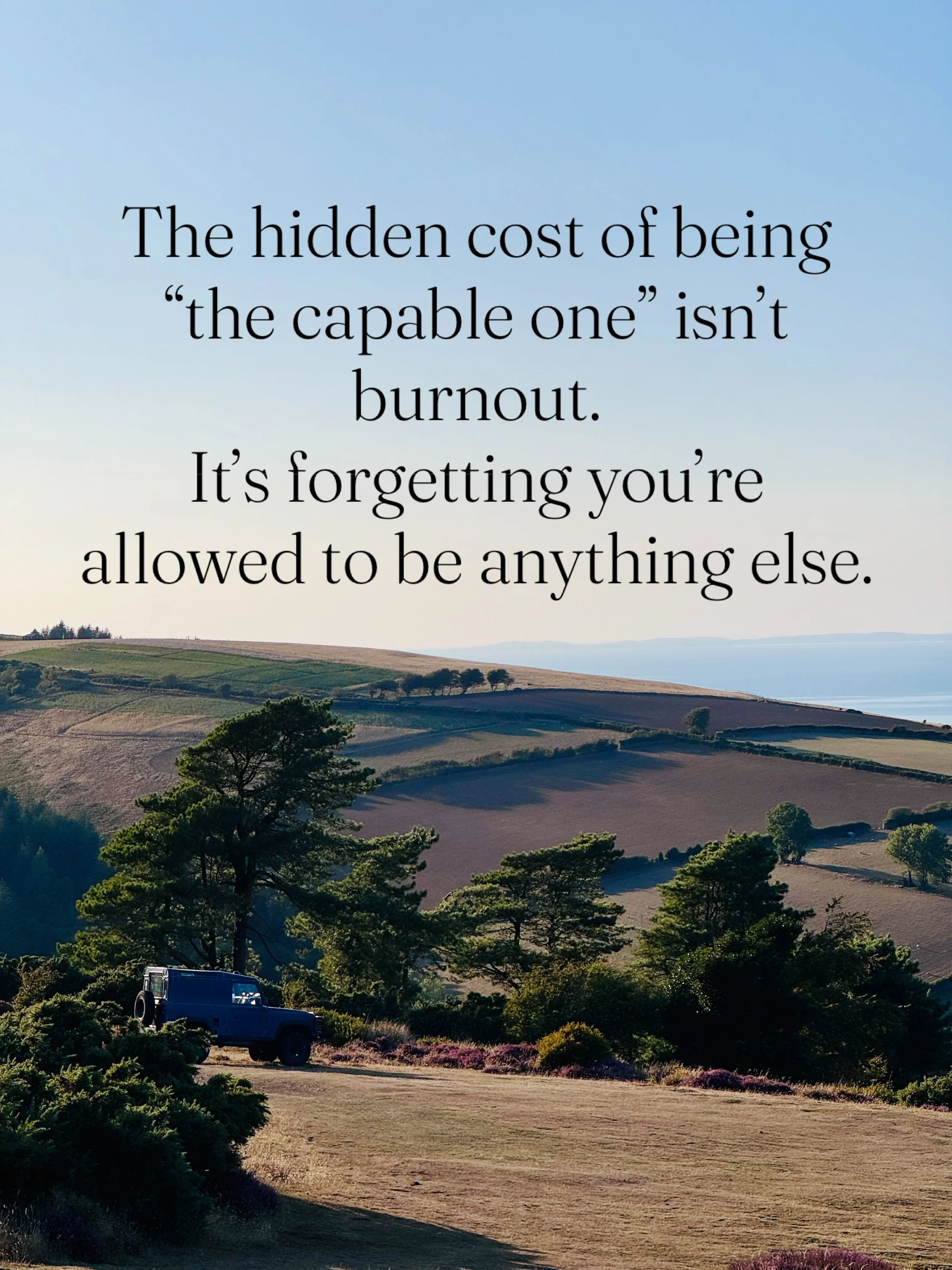 You didn&rsquo;t become &ldquo;the capable one&rdquo; by accident.

Somewhere along the way, competence stopped being a skill and started being your identity. 
And once that happens, rest feels like risk, receiving feels unsafe, and your own desires 