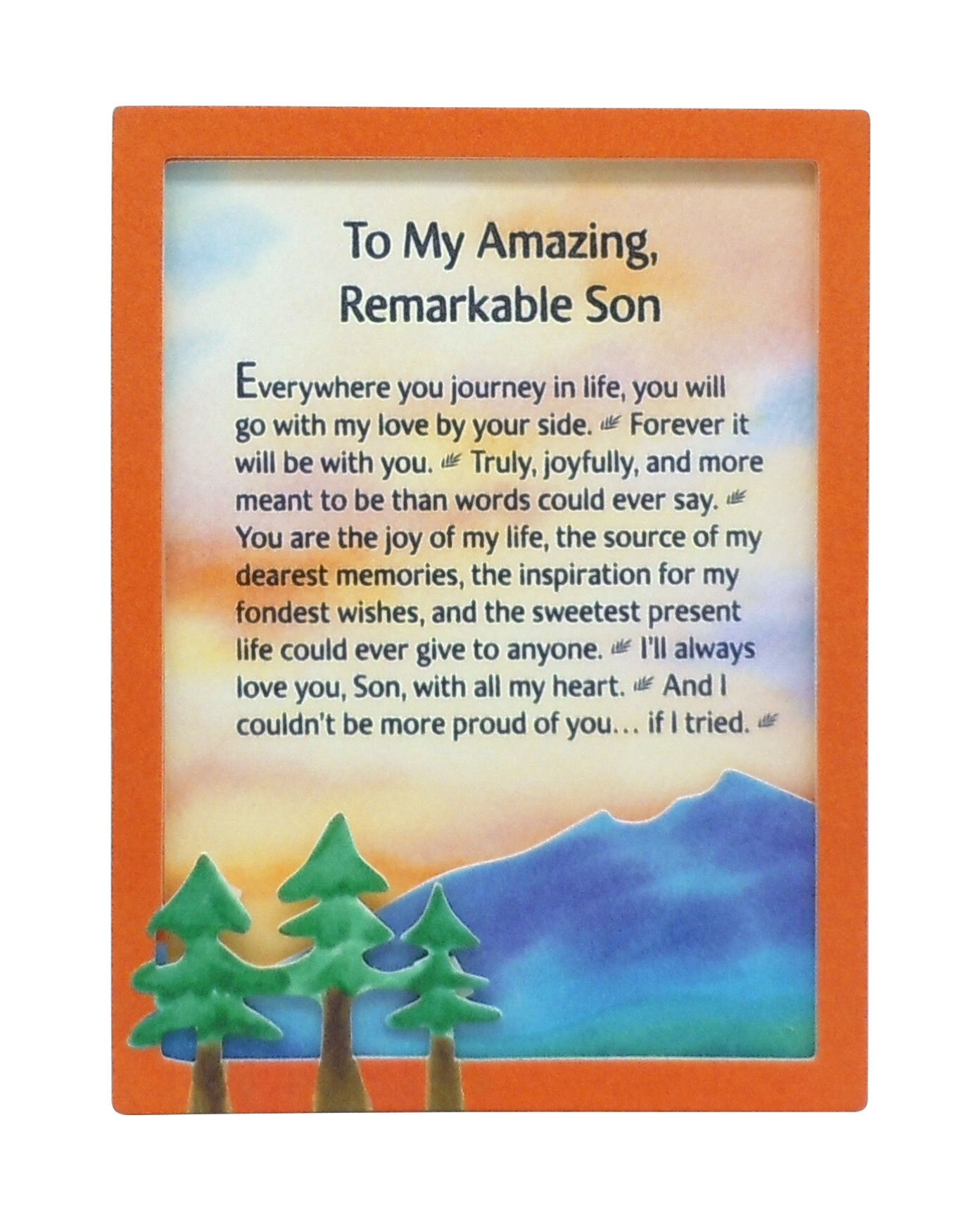 to My Amazing Remarkable Son Blue Mountain Arts Miniature Easel Print with Magnet 