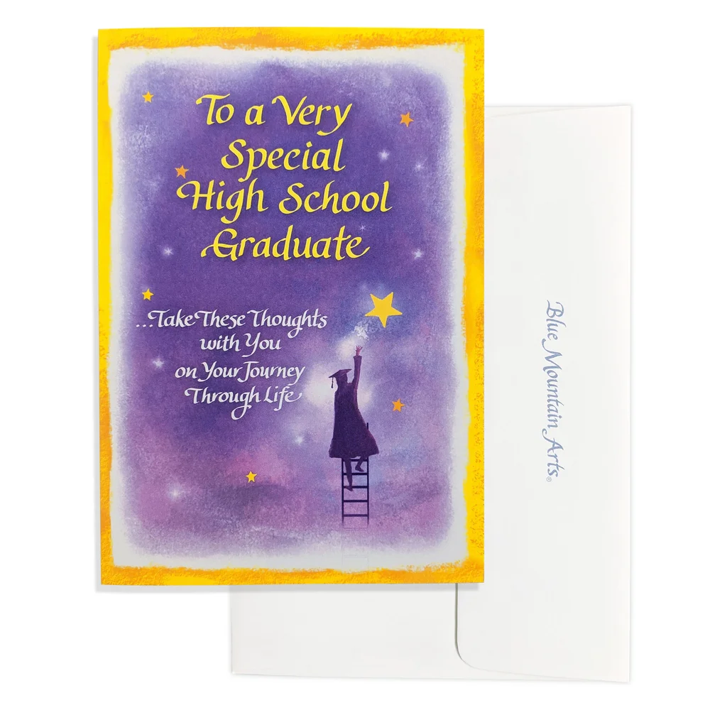 high school grad card message Editable Graduation Advice & Wishes Card