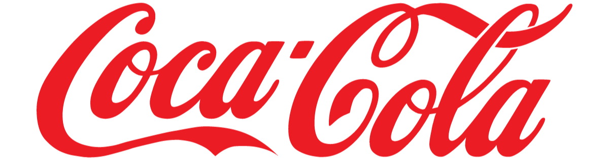 Coca-Cola logo in red cursive font.