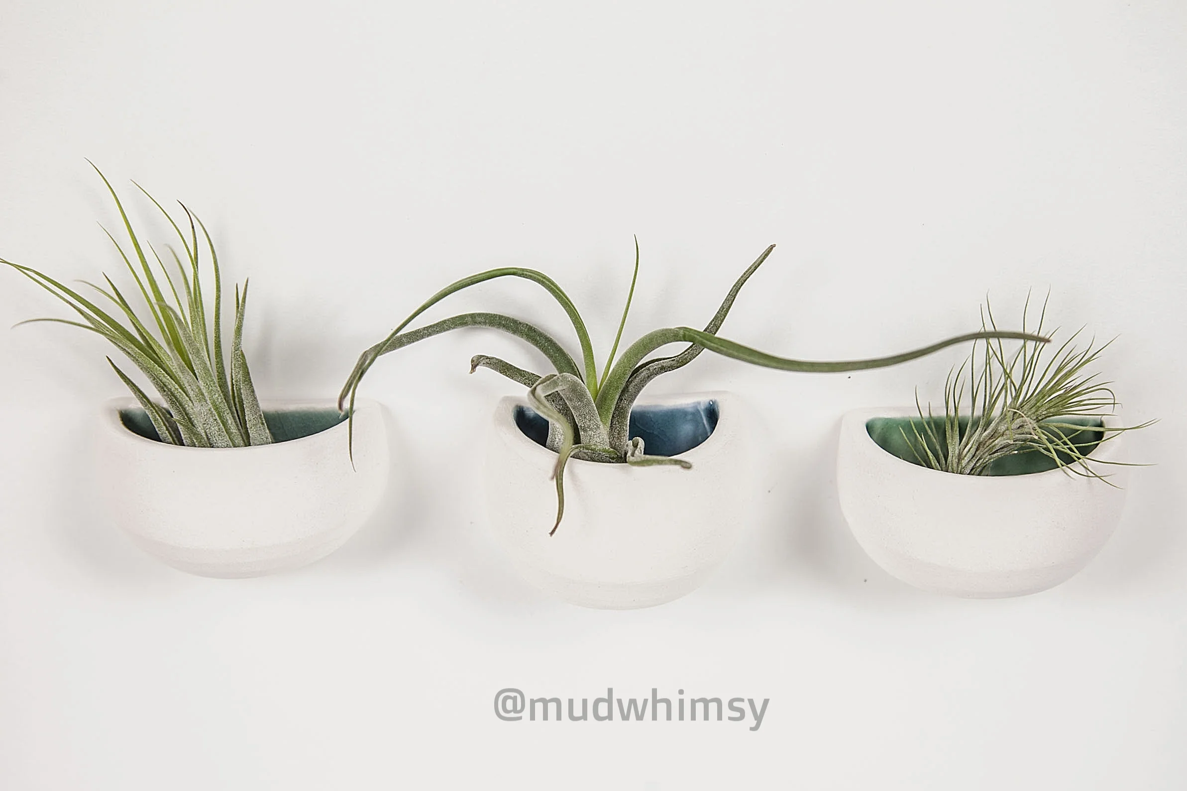 Set of Three Small Wall Planters