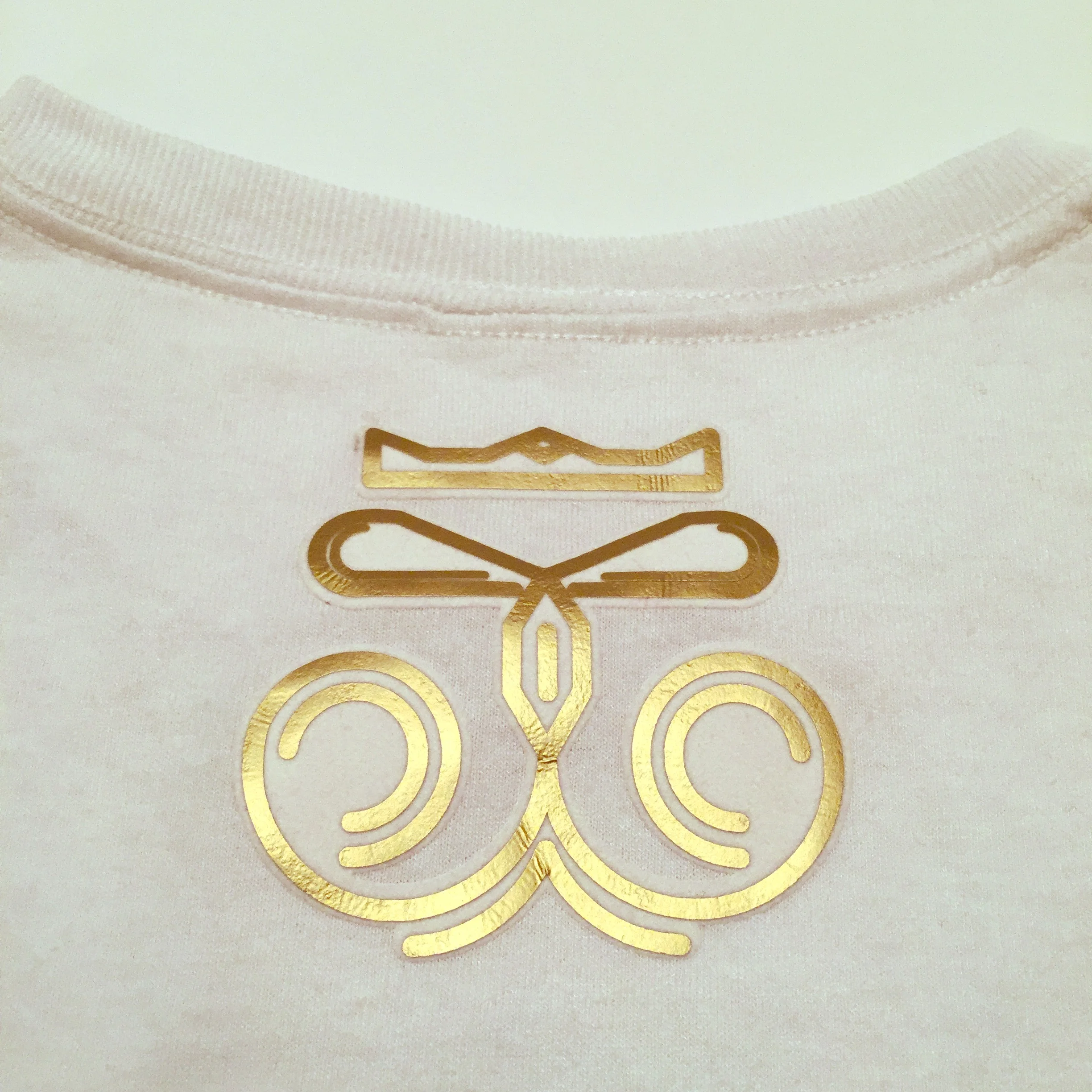White and Gold Gregory Duane Royalty T-shirt Back Logo