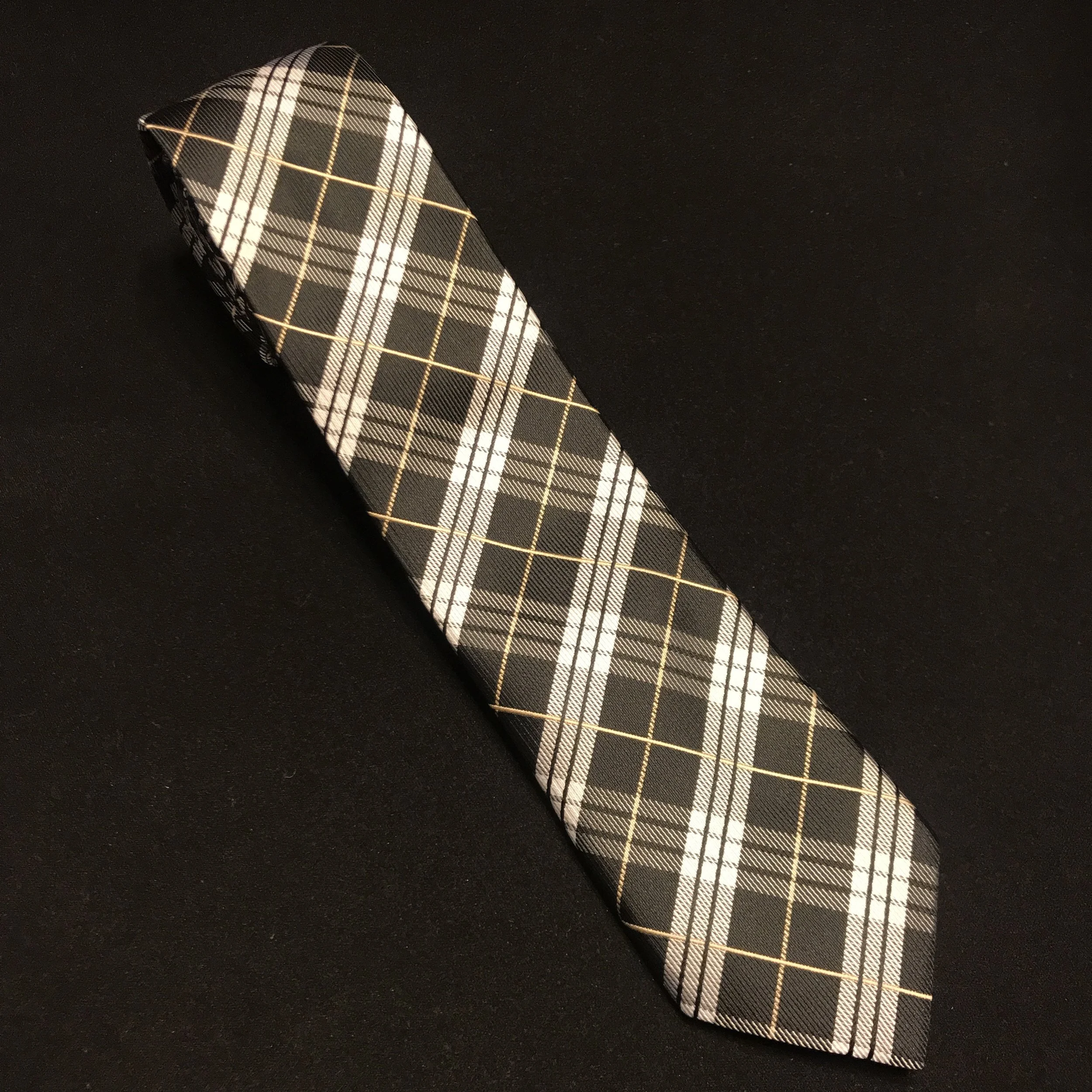 Black Plaid Necktie