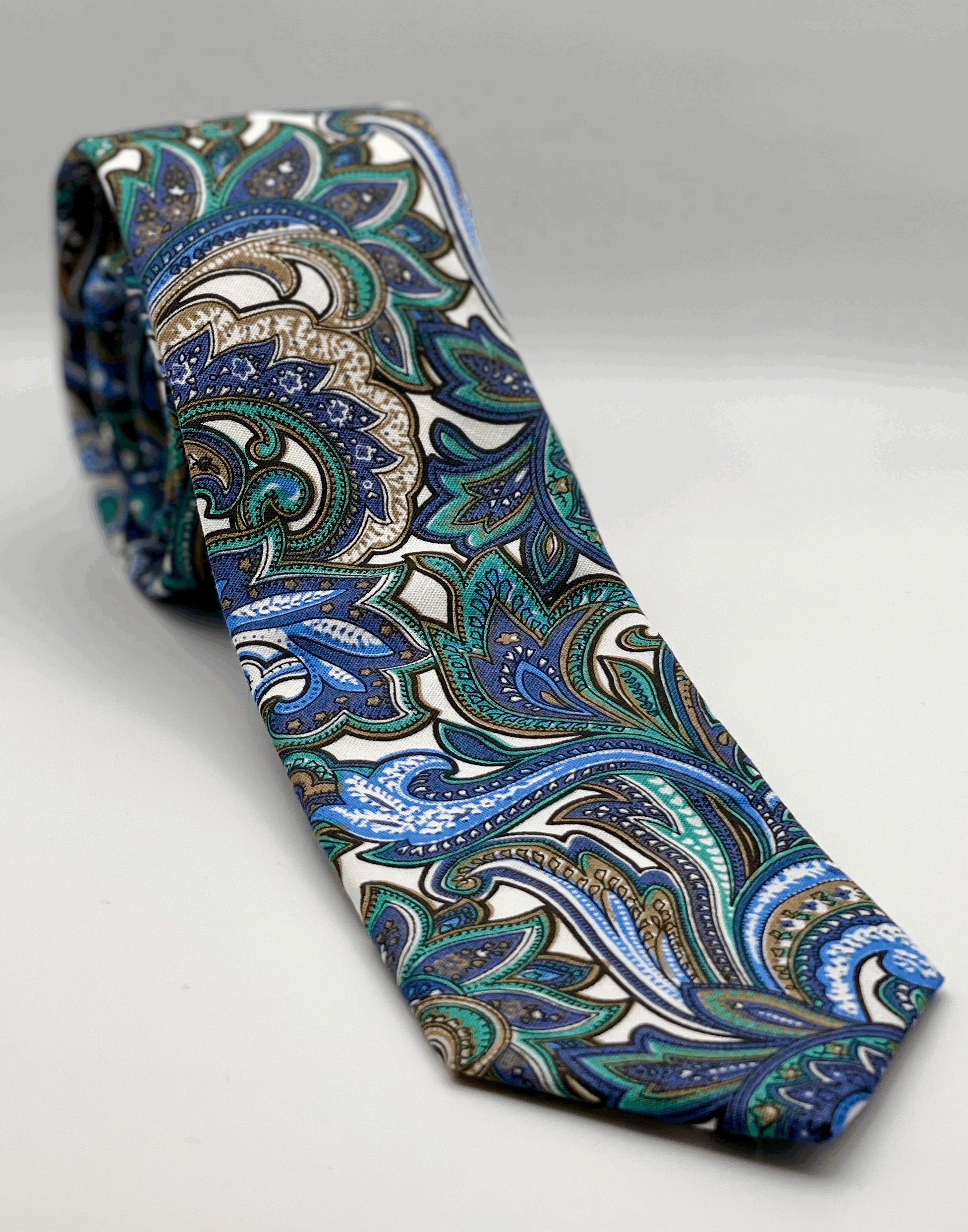 Green & Blue Paisley Necktie