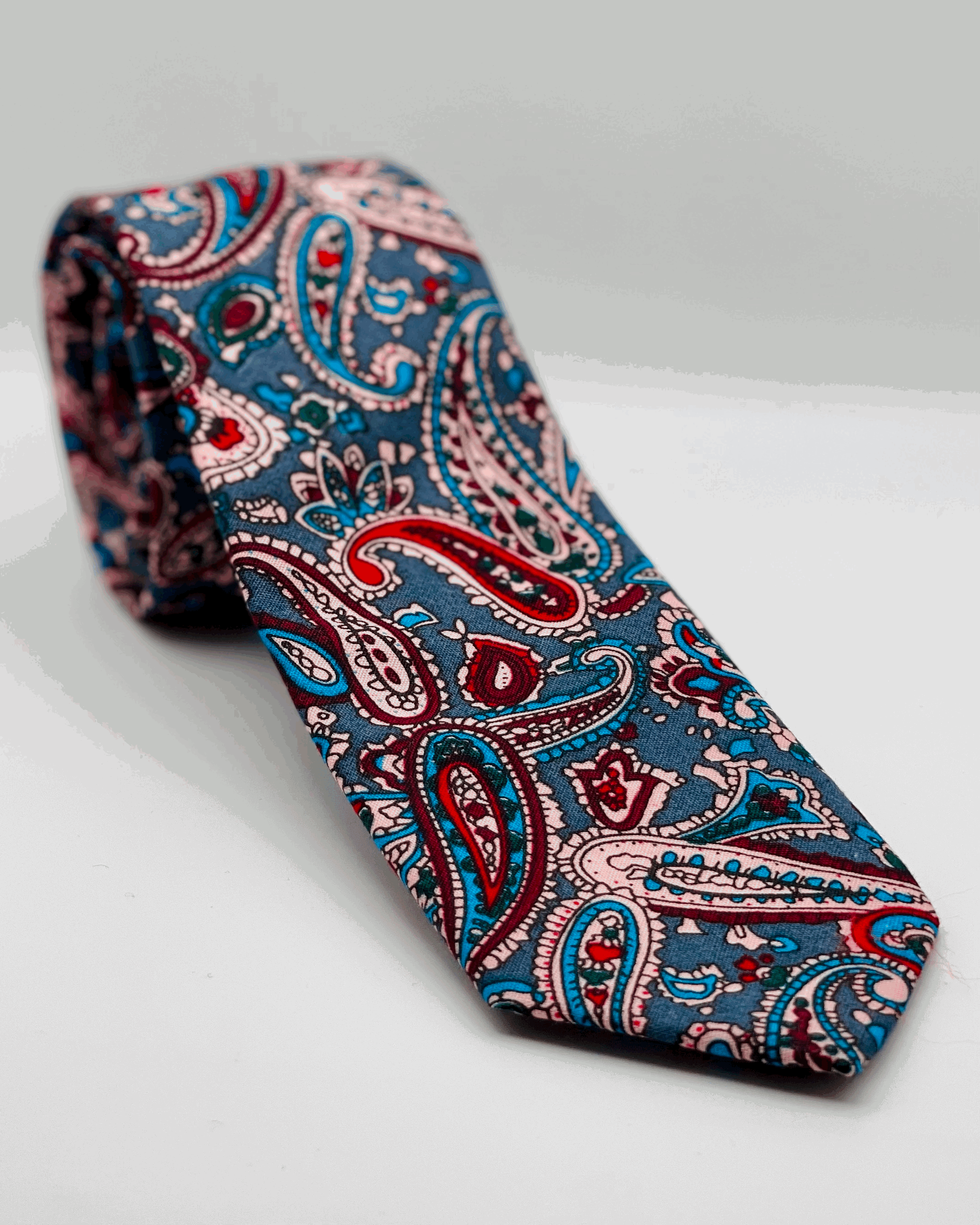Blue & Red Paisley Necktie