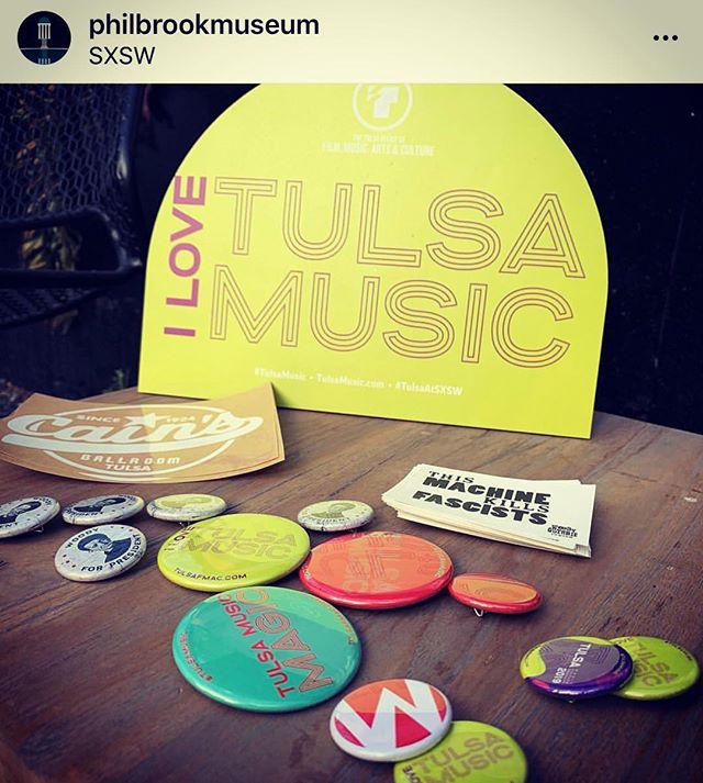 We love our Tulsa partners putting 🎵 #tulsamusic 🎶 on the map! Thanks @philbrookmuseum & @scottstulen. #webbbranding #sxsw2019 #tulsamusic #tulsaatsxsw #createdintulsa #sxsw #tulsa