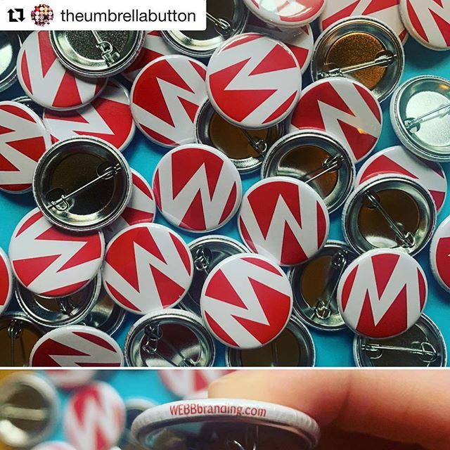 Fantastic work by Tulsa’s @theumbrellabutton. Check out the edge detail. And it’s great to see all the WEBB superheroes walking around SX! #sxsw #webbbranding #tulsaatsxsw #umbrellabutton #buttons #media #austin #sxsw2019 #buttons #marketing #branding #superherologo