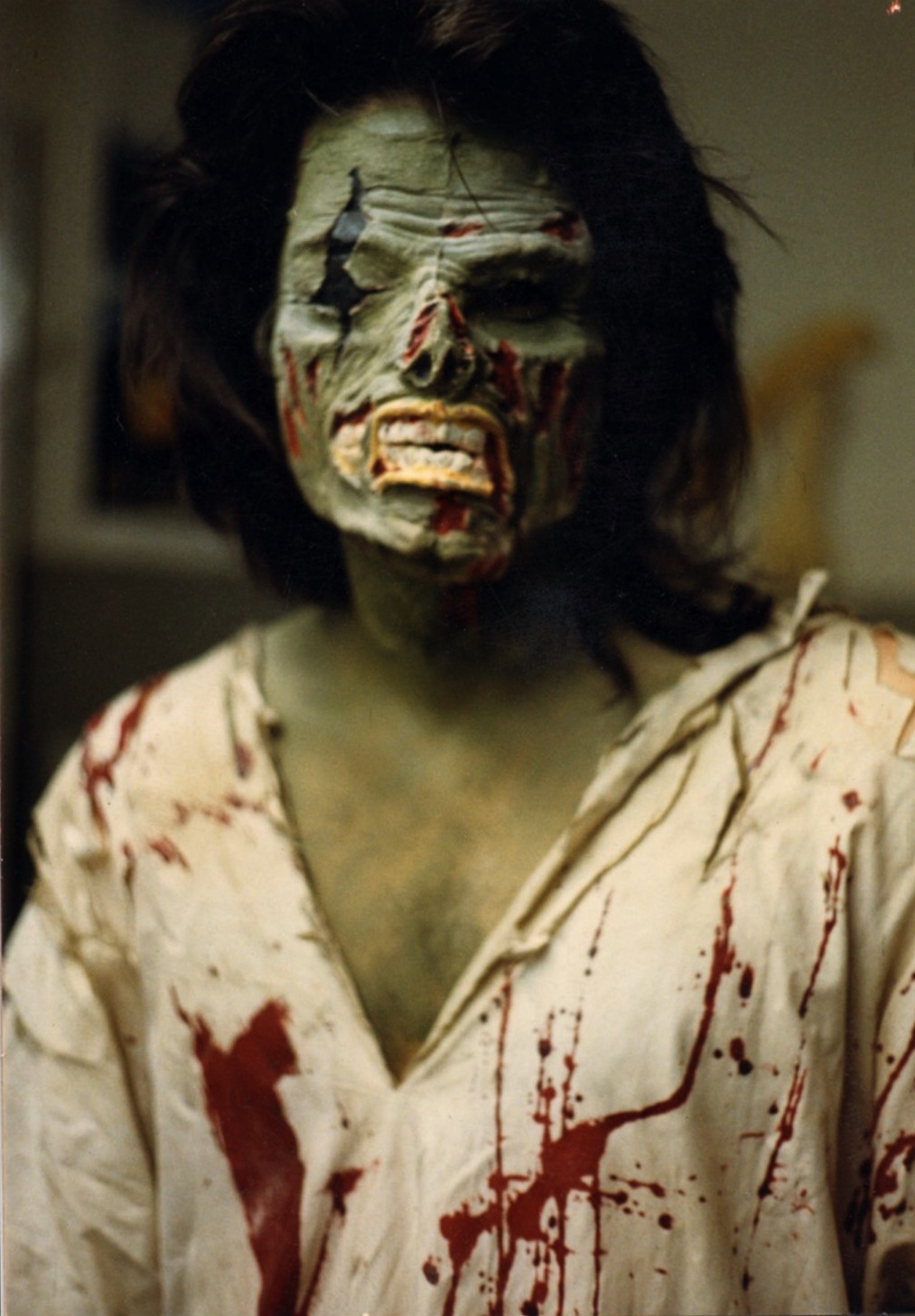 Wyatt in makeup for the laughing dead