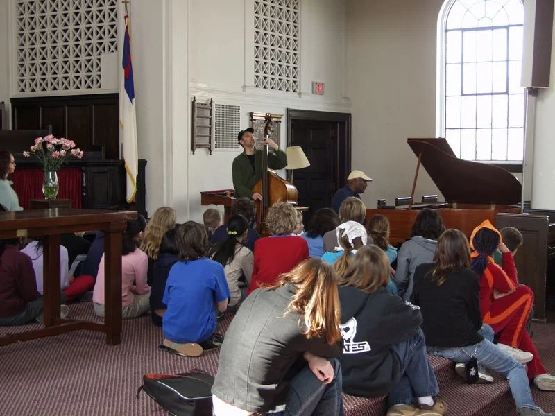 Joe and Paul conducting a clinic for Dare Arts