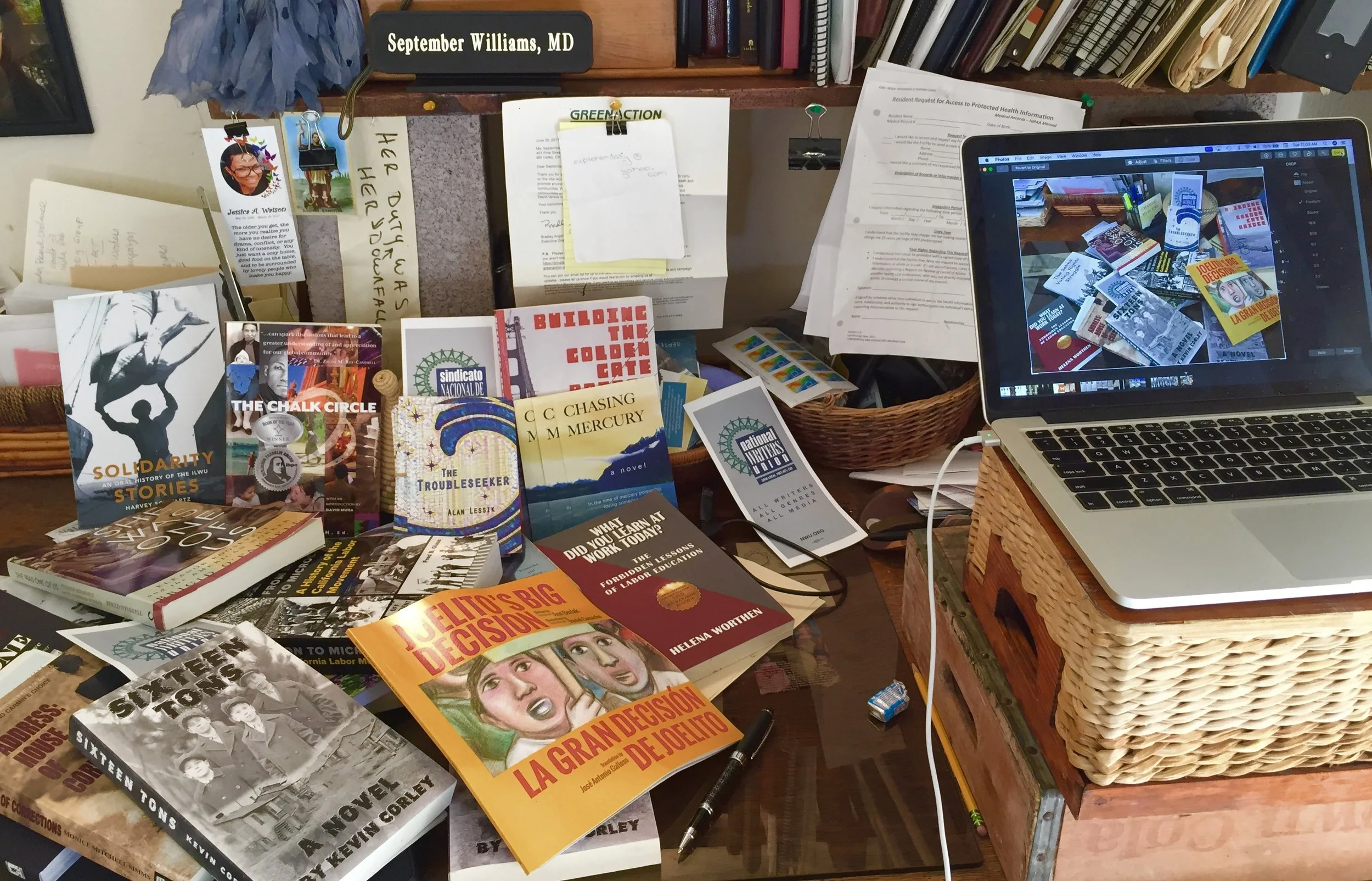 September Williams Author of Chasing Mercury at Mechanics Institute Library with the National Writers Union Present  A Writers Lunch with Holiday Book Ideas