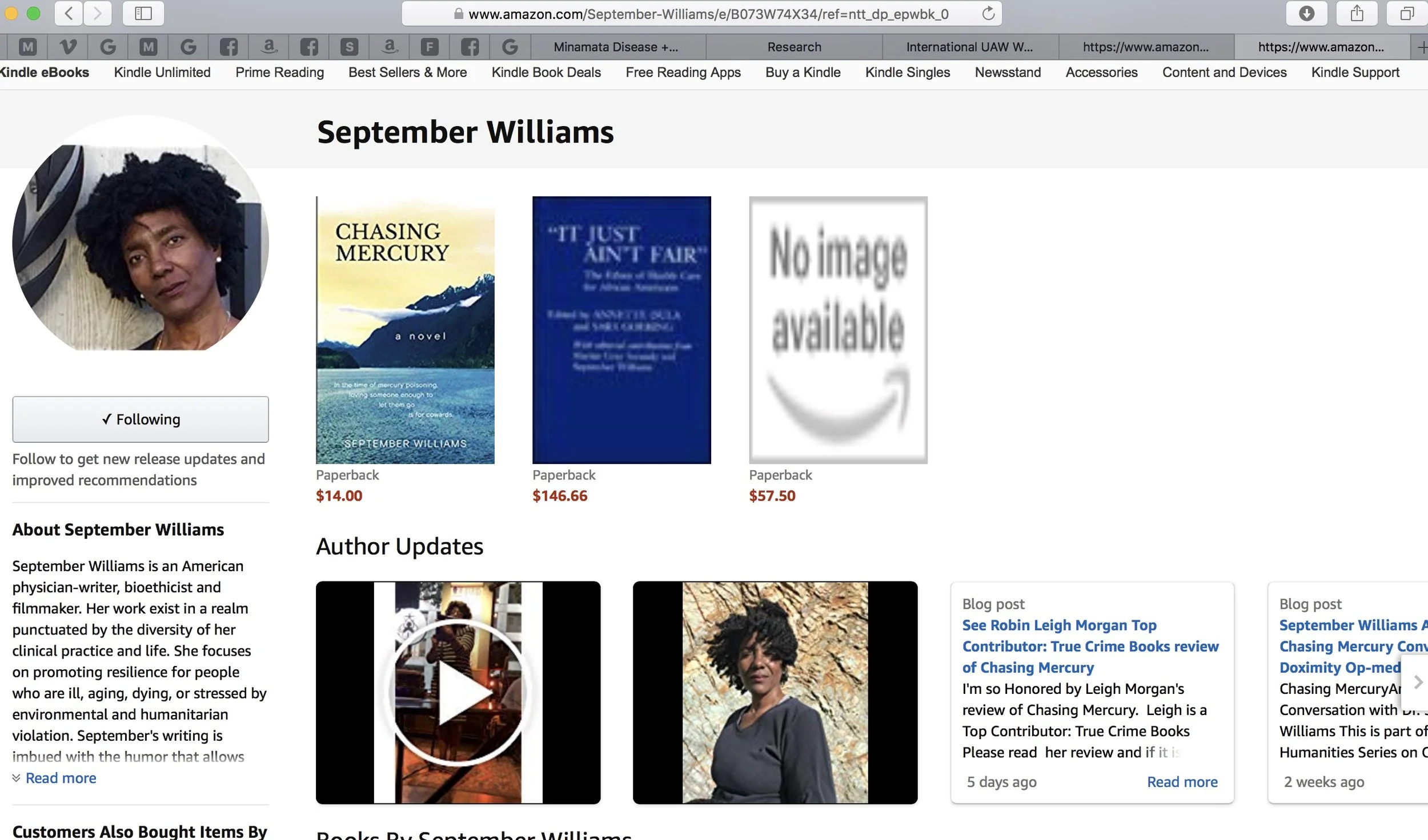 Copy of Follow September Williams Author of Chasing Mercury on  Amazon Page and see what happens next