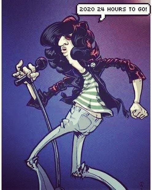 Happy #2020 from us to you! 🕺🏻 #happynewyear #junkhippy #202024hourstogo #iwannabesedated #nothintodonowheretogo #ramones 📸#hiddenlosangeles #newyear #love #fun