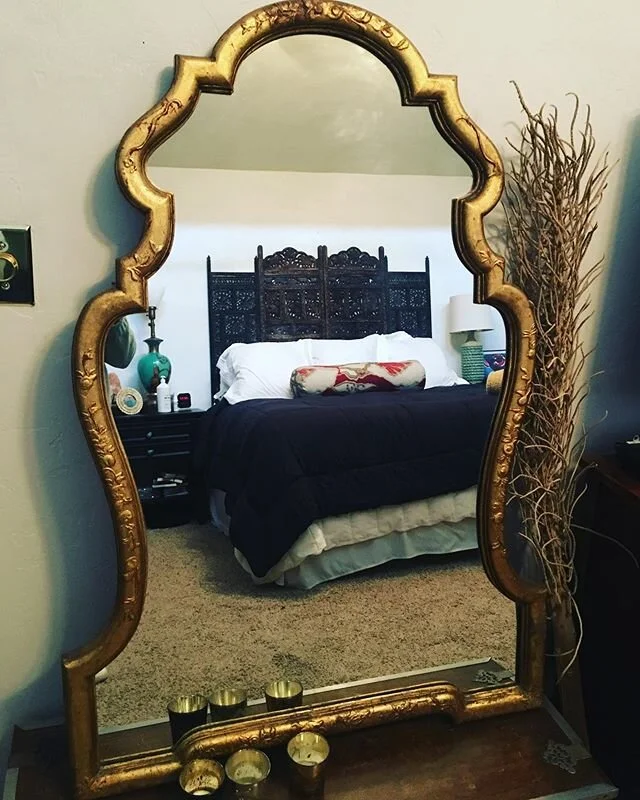 #FORSALE Huge, amazing vintage gold mirror!  34&rdquo; wide, 49&rdquo; tall.  Can hang or lean.  Located near Danforth and Bryant in #edmond #oklahoma #okc #okcforsale #junkhippy #springcleaning #edmondok