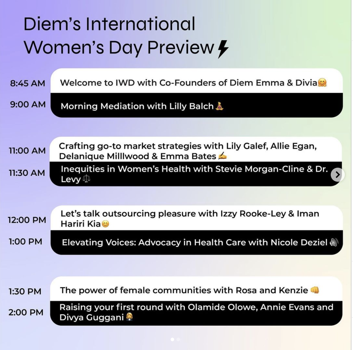 #IWDiem Session Raising Your First Round