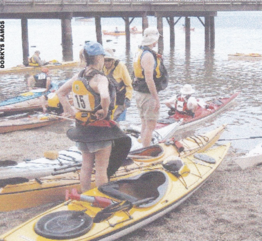 Kayakers Catch Tide from Tubby Hook