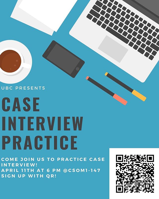 Join us tomorrow for case interview practice! We&rsquo;ll meet at Carlson 1-147 at 6pm and provide one-on-one case prep. This is a low stakes opportunity for getting a feel of how case interviews are. Please RSVP with the link in the bio or with the 