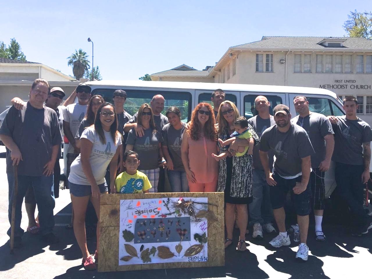 Here we are at the Redlands United Methodist Church to thank them for our new van.