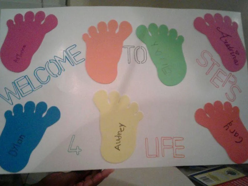 Our children made this wonderful sign to mark the special occasion.