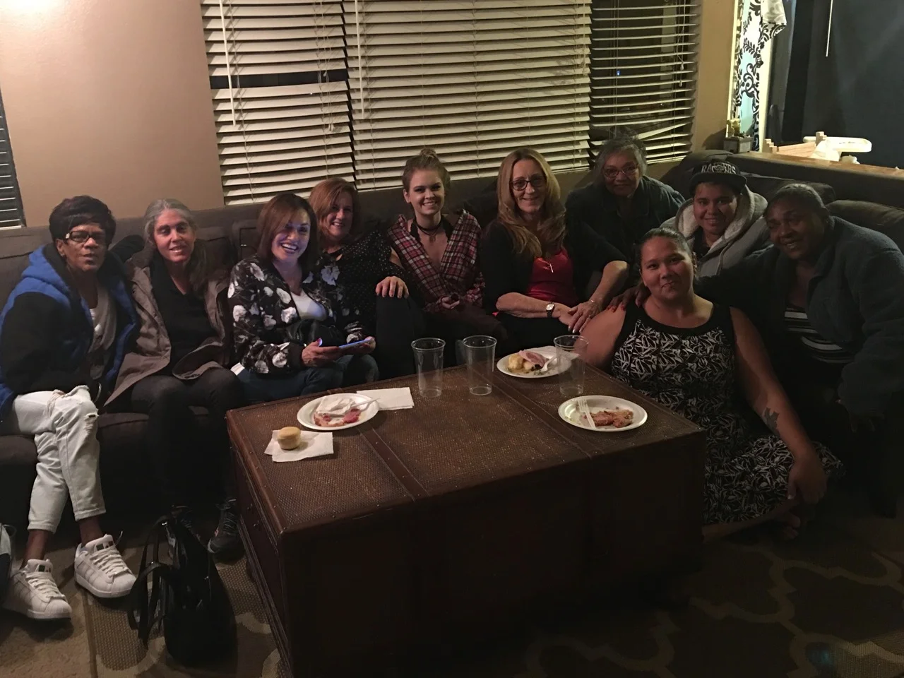 Finally Cynthia and the women got to relax a bit after a delicious Christmas ham dinner.