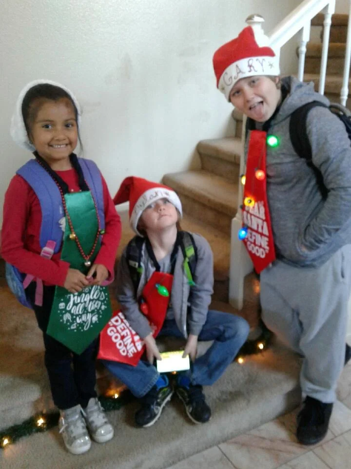 Hanging out on Christmas morning