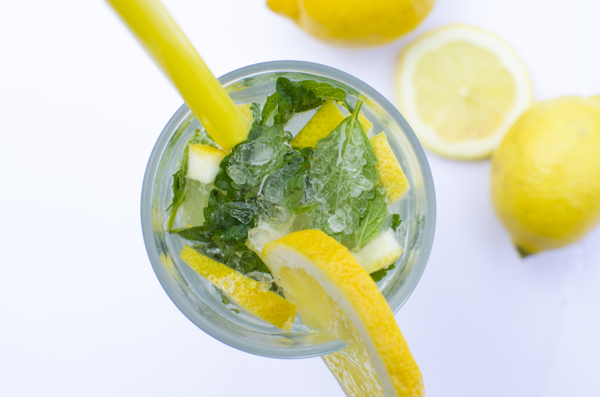 Mint and lemon water