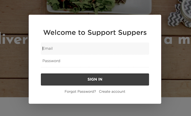 Login Screen From the Home Page