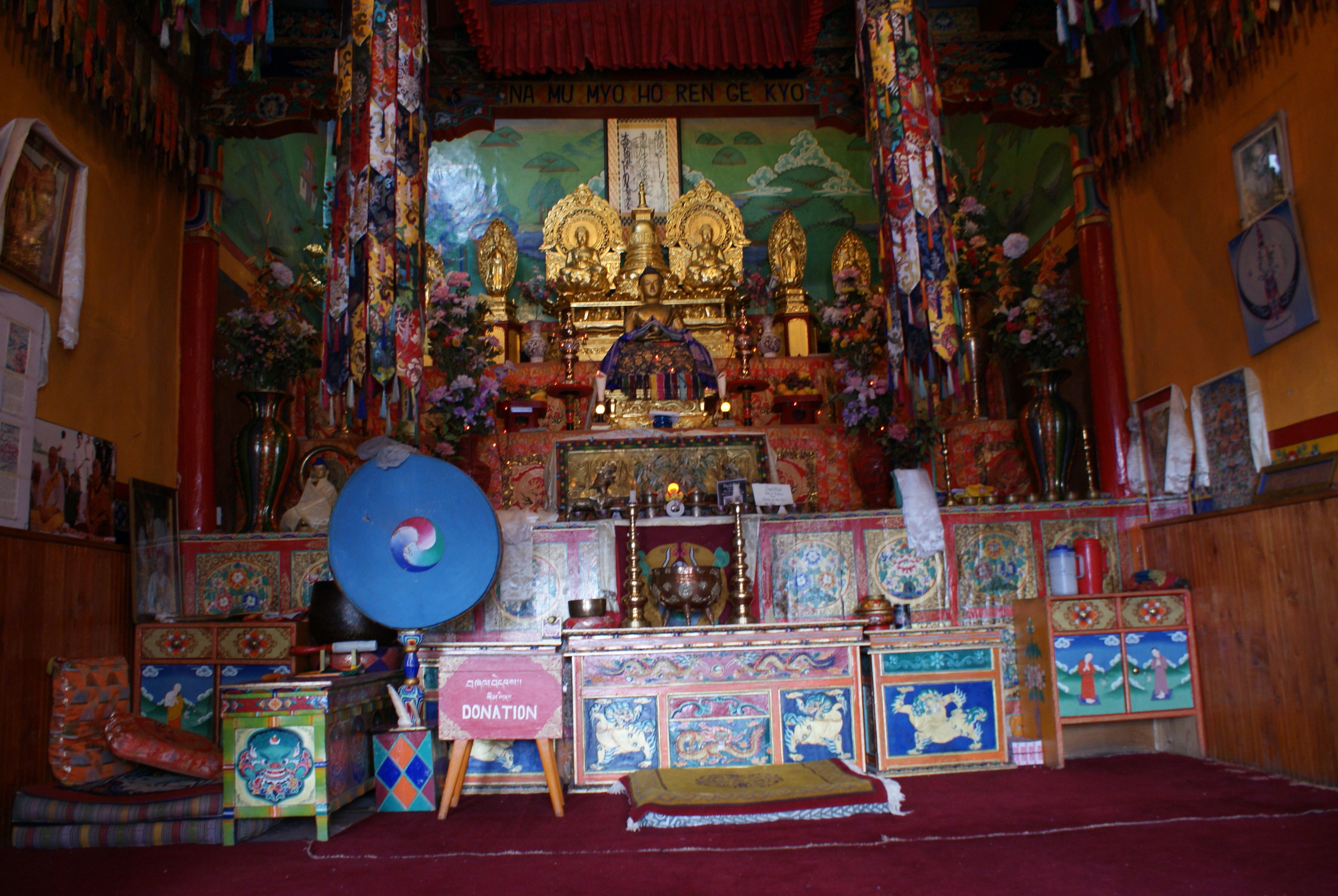 Inside Shanti Stupa