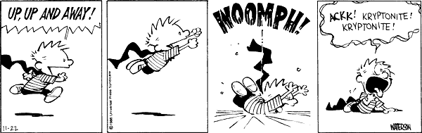Calvin flying