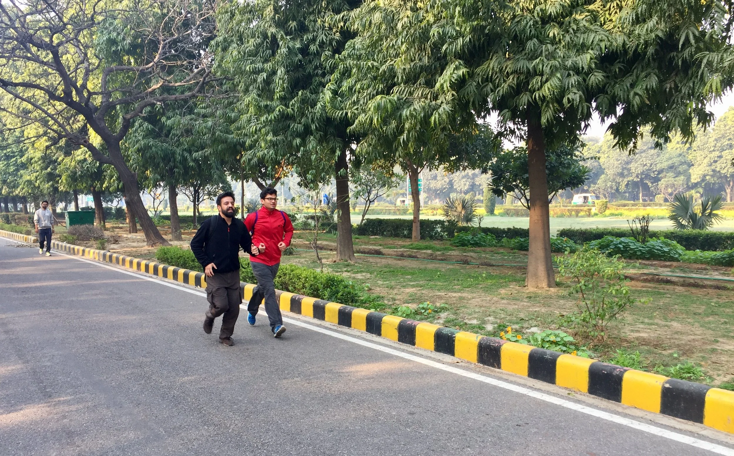 These guys came on their bikes and were then running with their bags on. Awesome.
