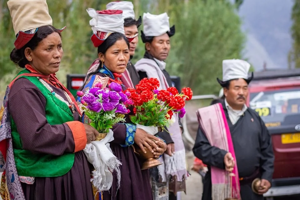 Locals from Lakjung village at start line