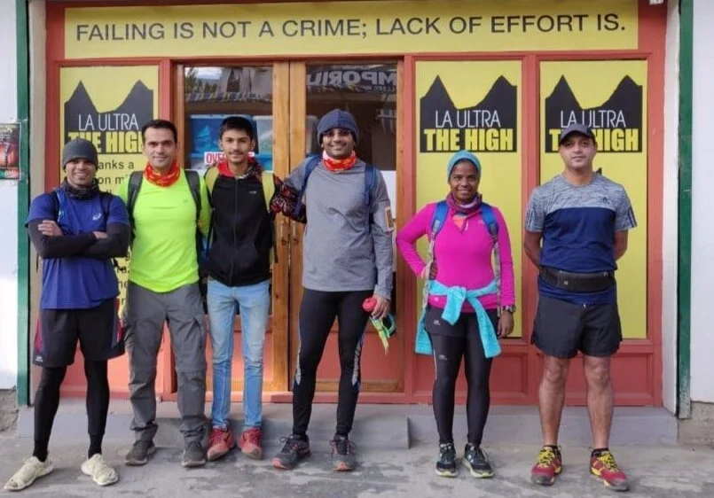 Sameer along with Wari-La gang outside La Ultra - The High HQ in Leh