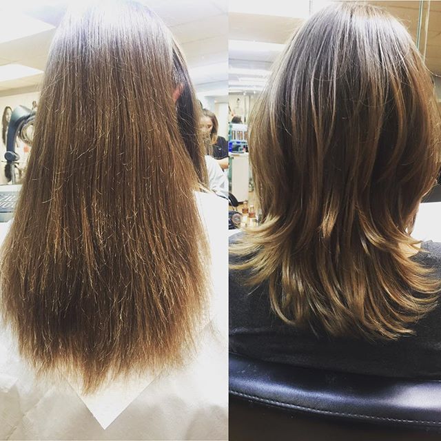 This winter can be brutal on your locks. Here are before and after pictures of when we used a protein treatment on a client&rsquo;s damaged hair! If your hair is in need of some hydration and love, schedule an appointment with us today!