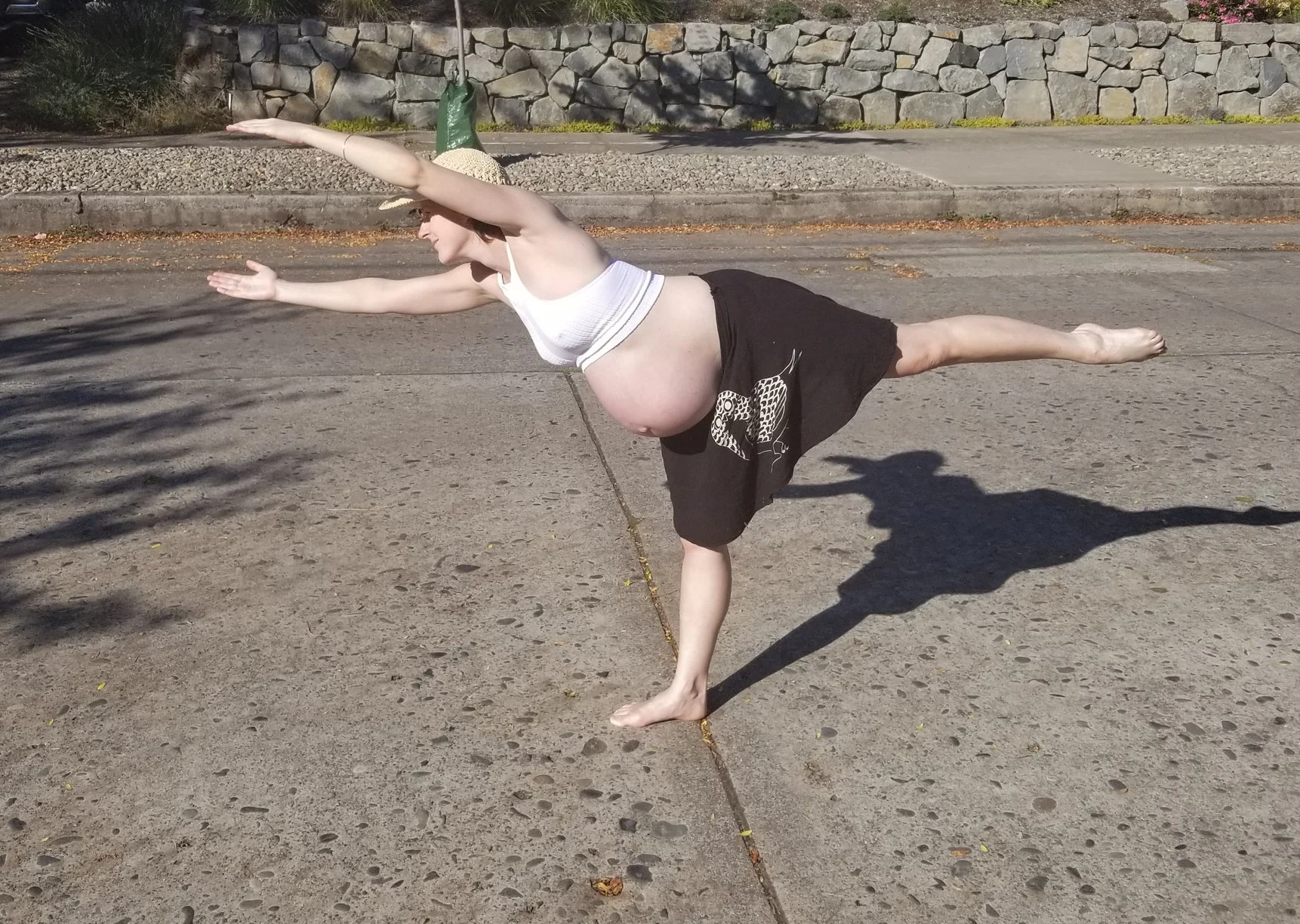 Kate Haber practicing Li TaiJiQuan 8 months pregnant 10/2018
