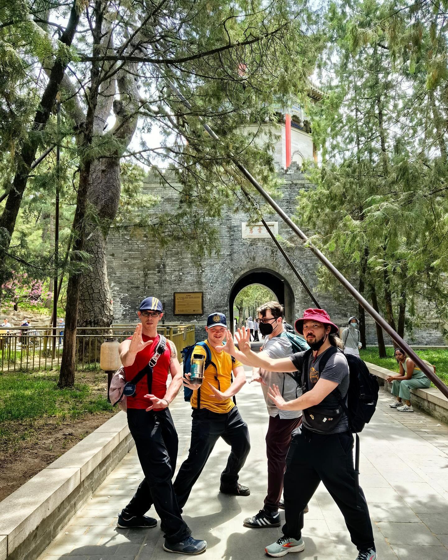 Some folks from Flying Tortoise hanging out at the Summer Palace representing three generations of Baguazhang and two family&rsquo;s. Chris Lum, 6th generation Liang under Zhang Xuean. Joey Haber, 7th generation Cheng under Ni Rouhua. Milo Albright, 