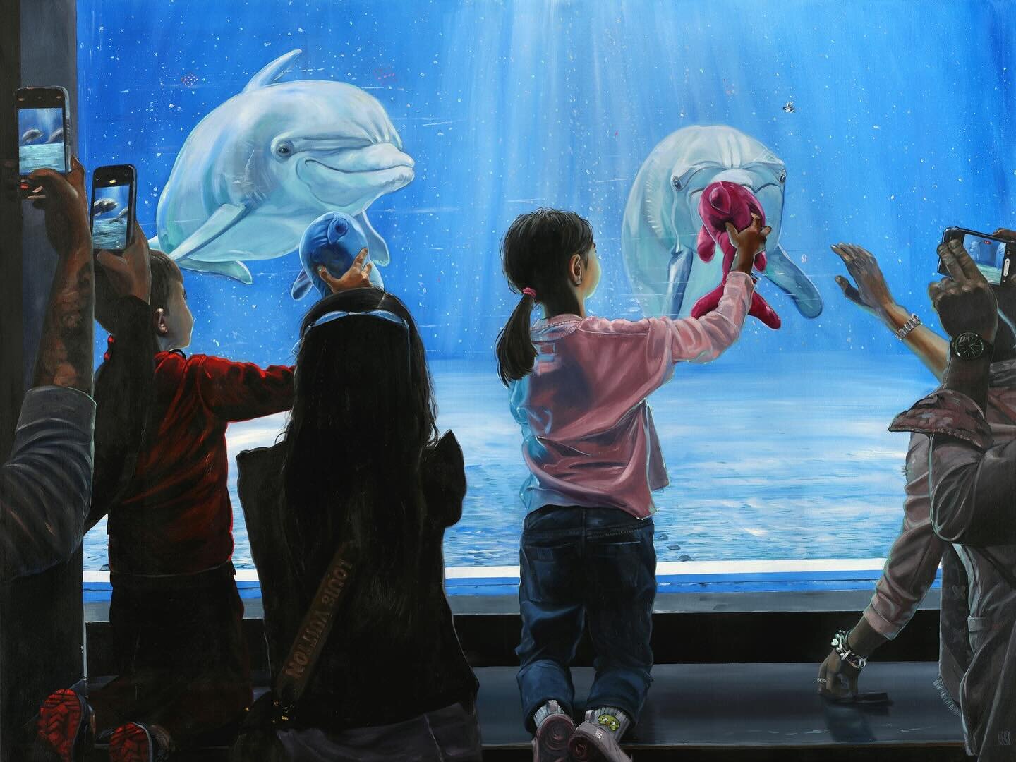 &ldquo;Reflection Is Currency&rdquo;, oil on canvas, 36 x 48 inches, 2024

#laurenszabo #laurenjadeszabo #dolphins #captivity #aquarium #genoa #aquariodigenova