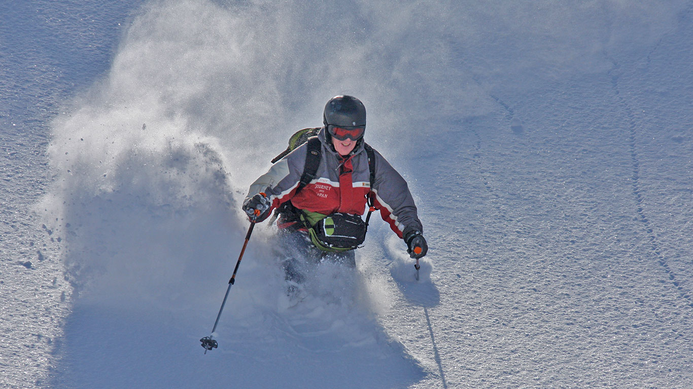 Backcountry Skiing Tokachi Mountains.