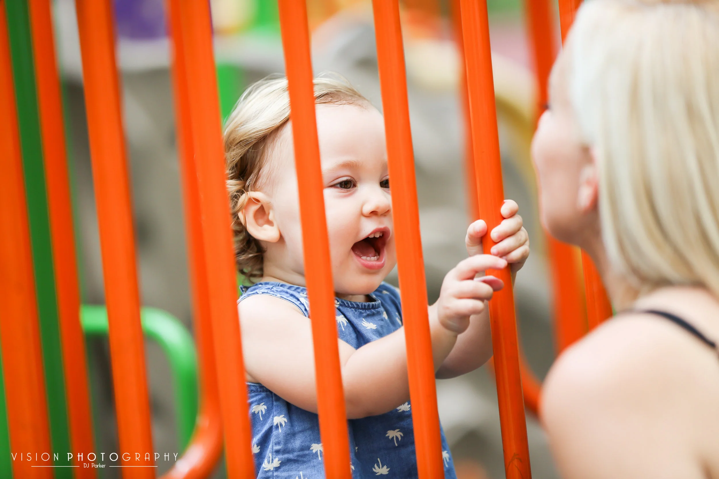 Outdoor sibling maternity playground