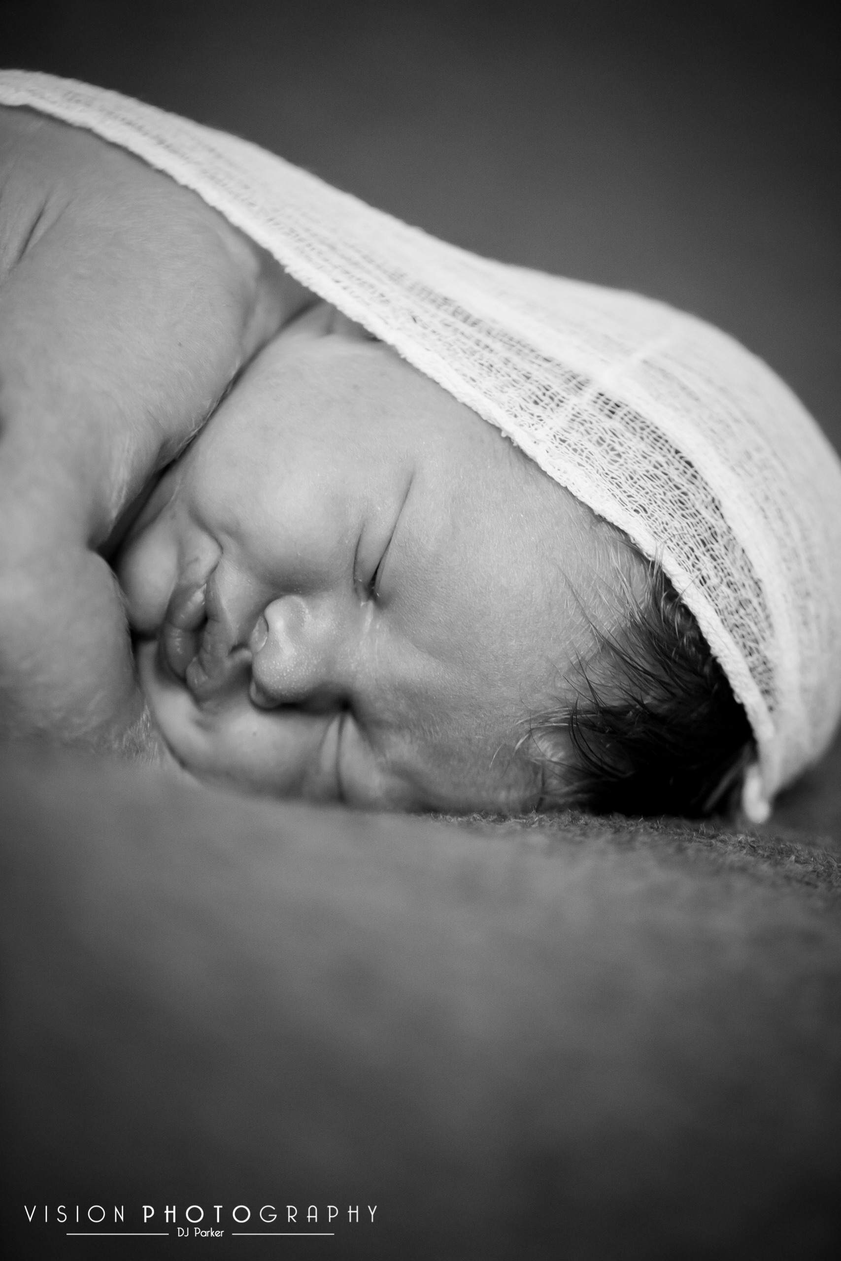 Newborn studio photography macro shot
