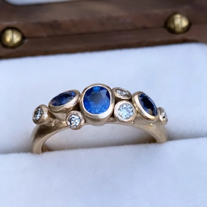 One of my favourite remodels this year &hellip; a ring that holds meaning beyond what the eye can see 💙
For the loveliest customer &amp; her delightful little one. 
.
Wishing you all a very Happy Christmas x
.
.
#bespokejewellery #handmadejewellery 